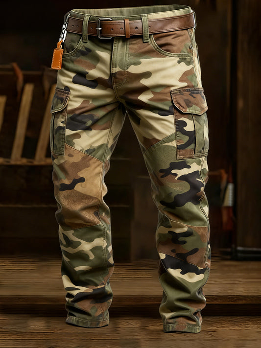 Pantalon de travail décontracté de style d'affaires rétro pour hommes