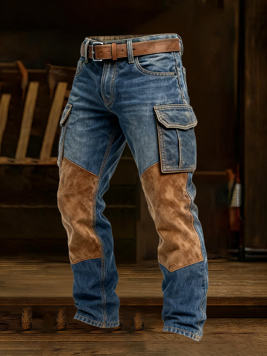 Pantalon de travail décontracté de style d'affaires rétro pour hommes