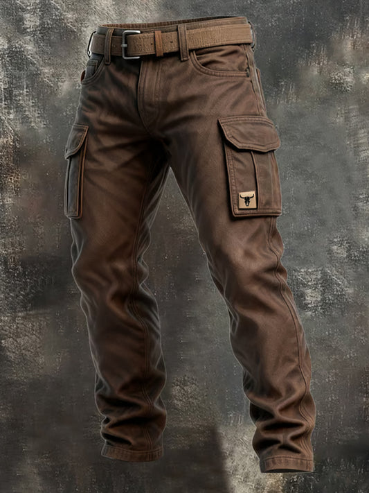 Pantalon de travail décontracté de style d'affaires rétro pour hommes