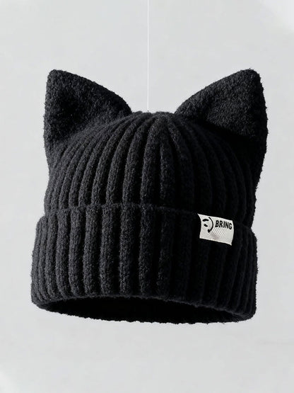 Chapeaux Tricot Oreille de Chat Femme