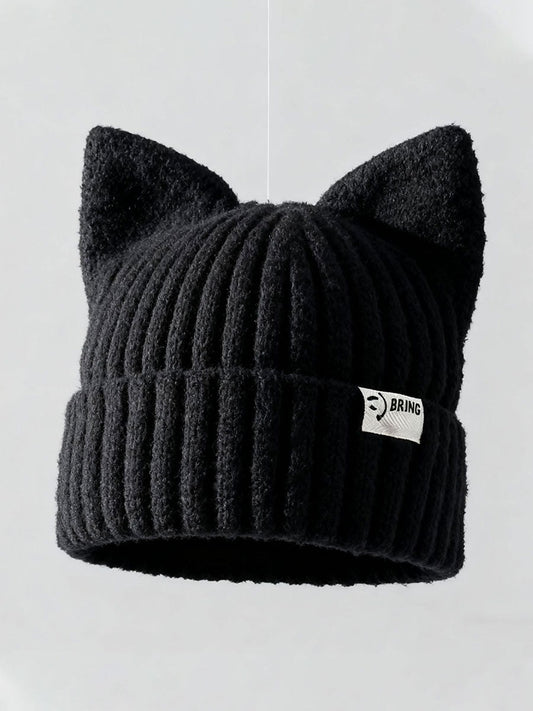 Chapeaux Tricot Oreille de Chat Femme