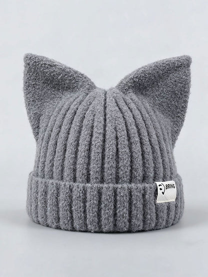 Chapeaux Tricot Oreille de Chat Femme