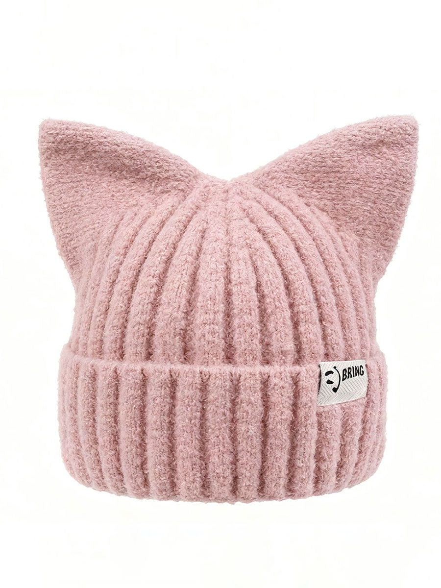 Chapeaux Tricot Oreille de Chat Femme