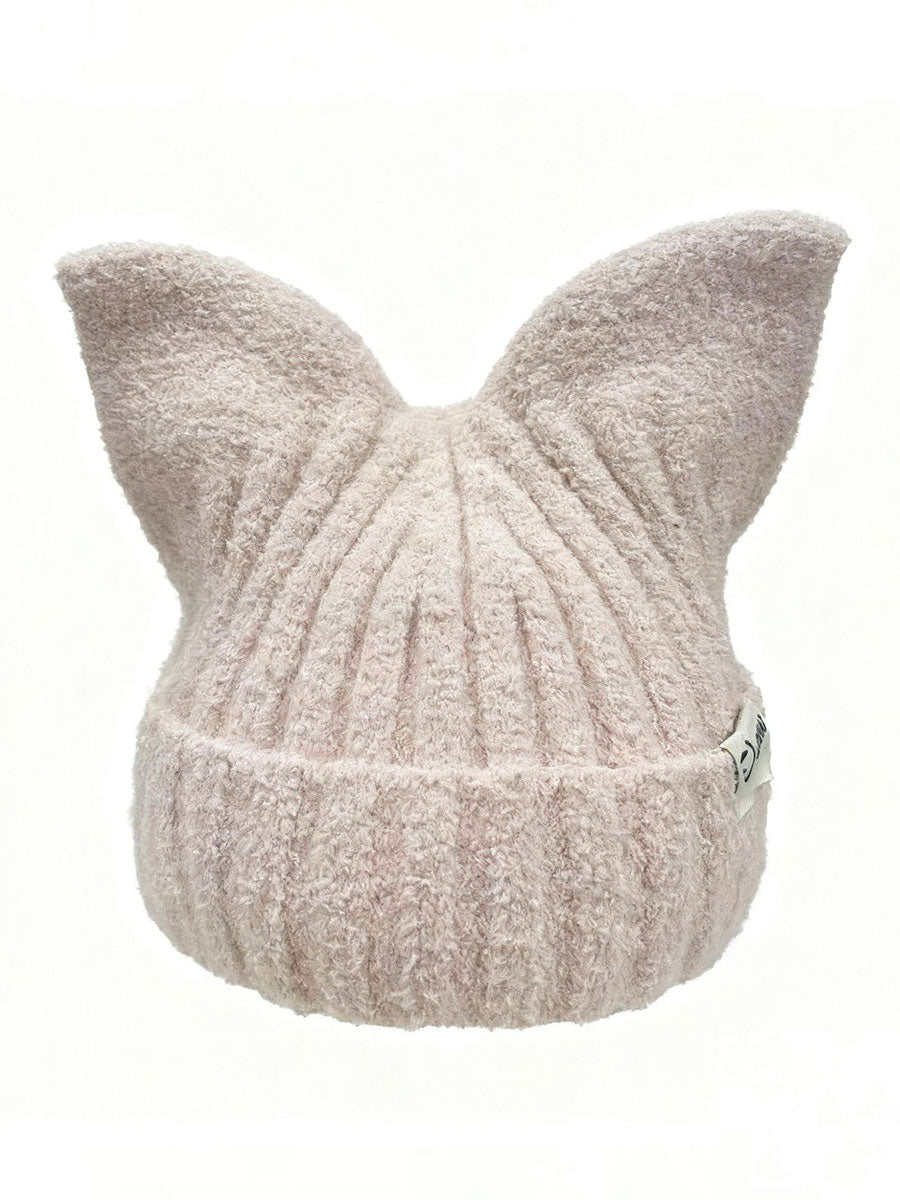 Chapeaux Tricot Oreille de Chat Femme