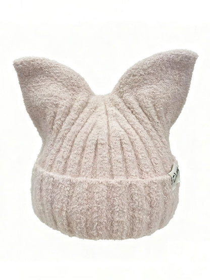 Chapeaux Tricot Oreille de Chat Femme