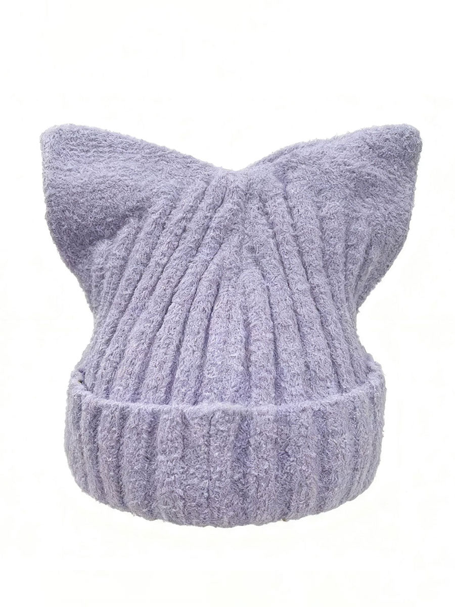 Chapeaux Tricot Oreille de Chat Femme