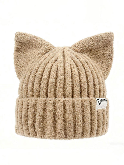 Chapeaux Tricot Oreille de Chat Femme
