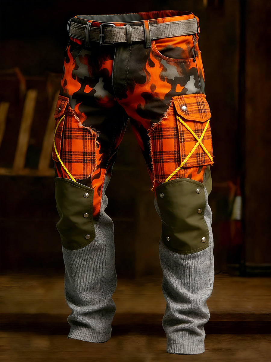 Pantalon de travail décontracté de style d'affaires rétro pour hommes