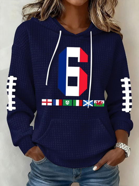 Sweat à capuche France Rugby Grande Taille Femme