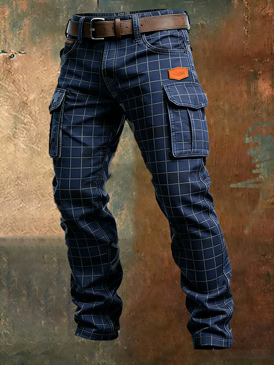 Pantalon de travail décontracté de style d'affaires rétro pour hommes