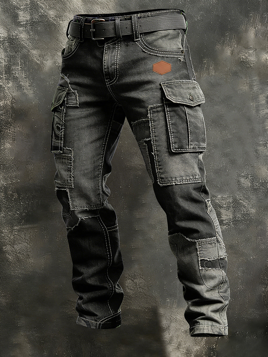 Pantalon de travail décontracté de style d'affaires rétro pour hommes