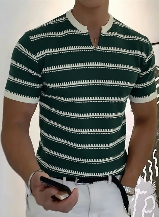 T-shirt à col en V pour homme, style professionnel