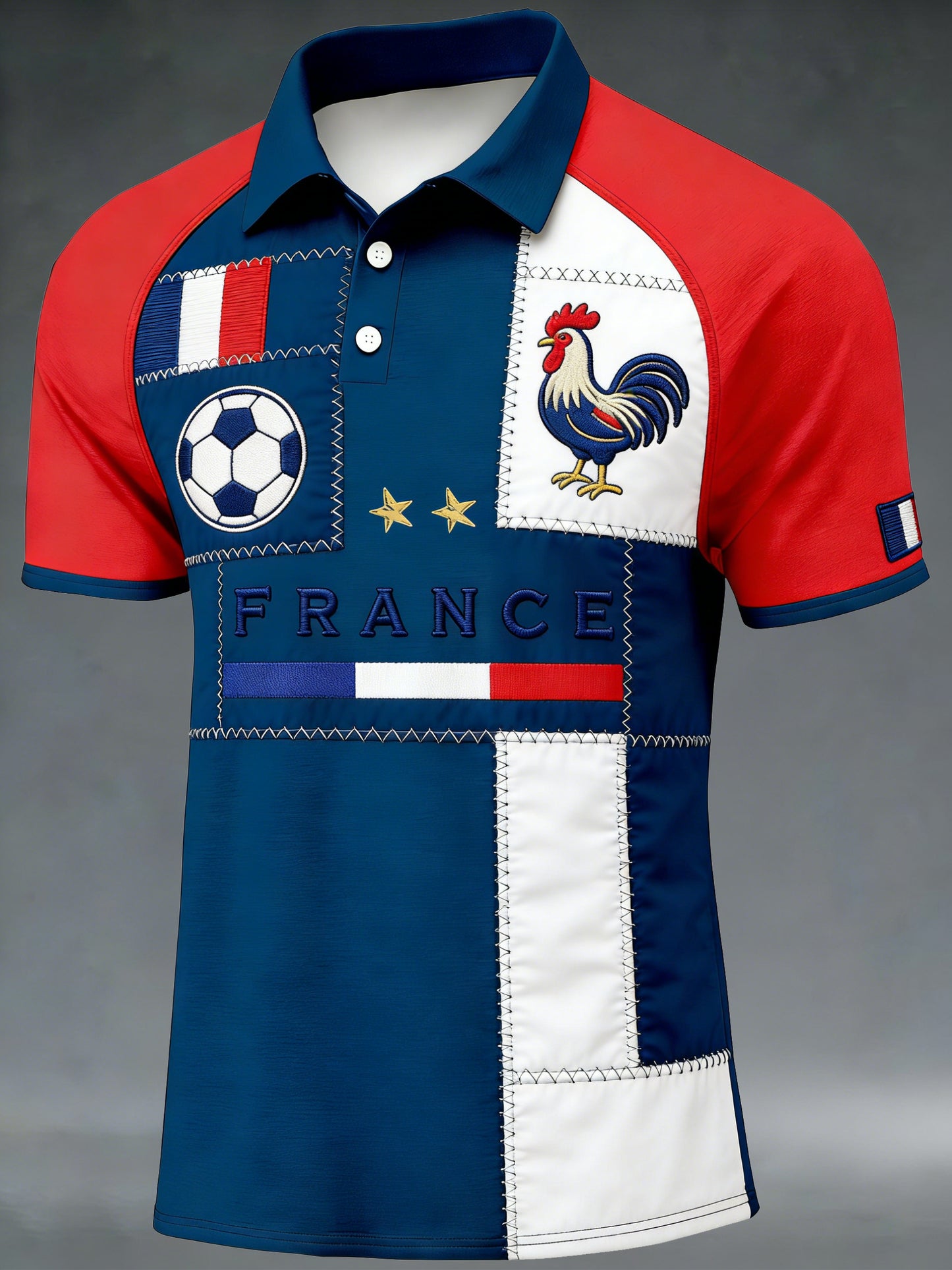 Polo imprimé à thème football pour hommes