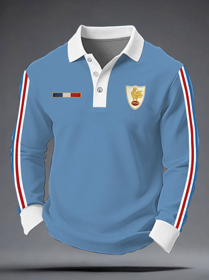 Chemise à manches longues de rugby pour hommes, France