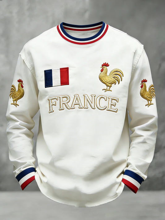 T-shirt à manches longues pour hommes French Football Fan Art Print