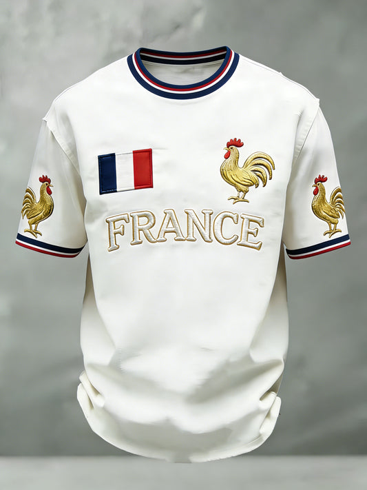 T-shirt à manches courtes pour hommes French Football Fan Art Print