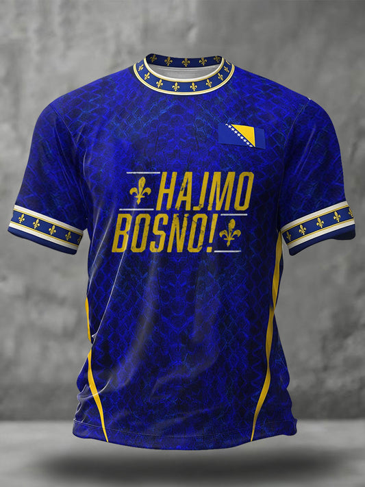 T-shirt imprimé pour hommes Bosno ZMAJEVI, motif amoureux du football
