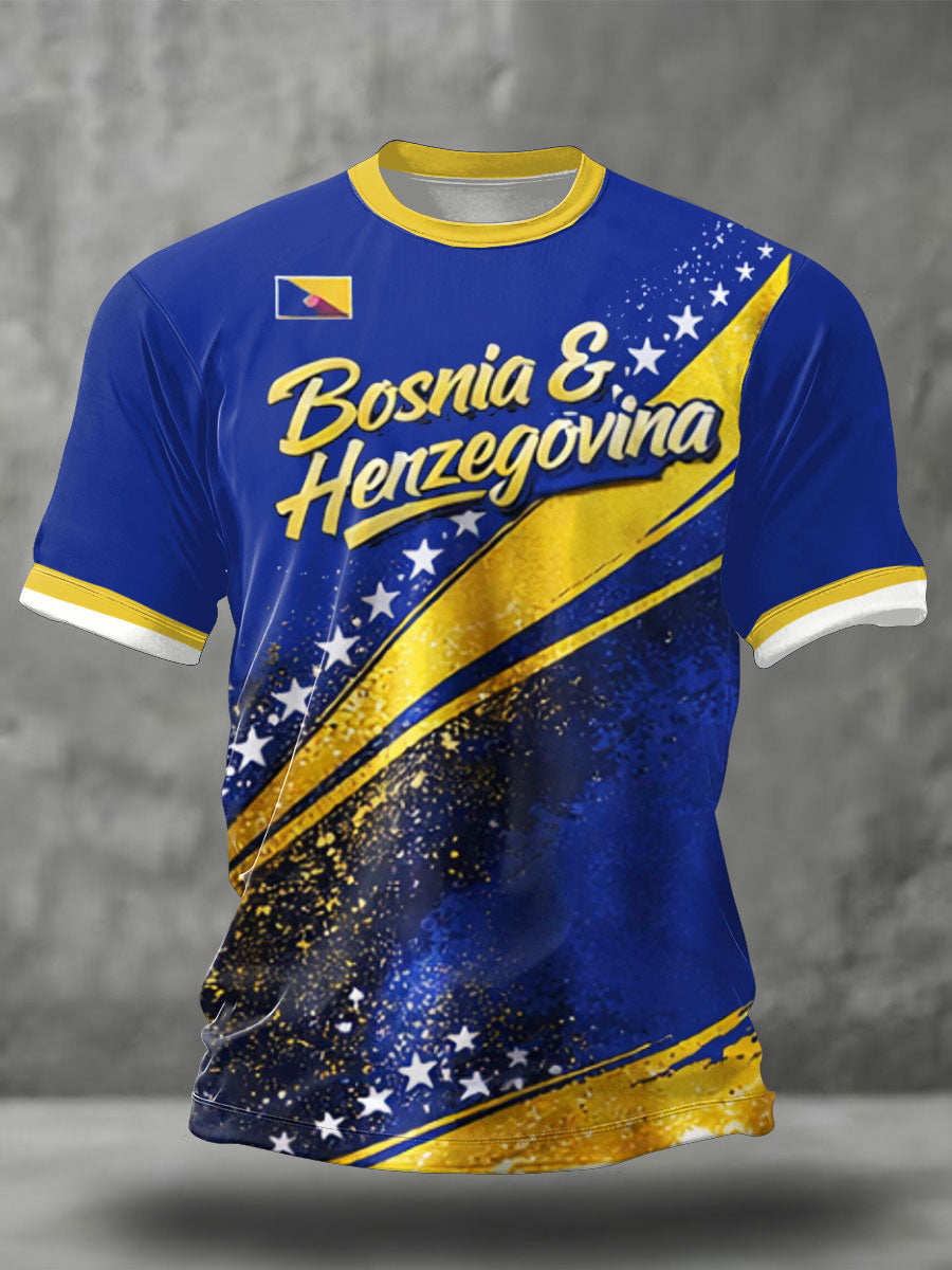 T-shirt imprimé pour hommes Bosno ZMAJEVI, motif amoureux du football