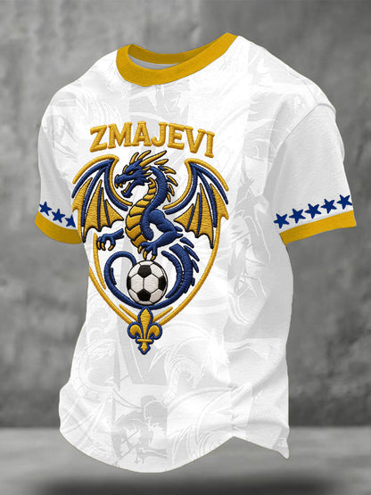 T-shirt imprimé Bosnia ZMAJEVI Football Lover pour homme