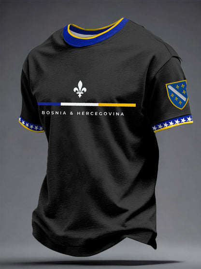 T-shirt imprimé pour hommes Bosnia ZMAJEVI, passionné de football