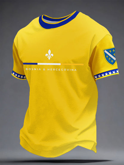 T-shirt imprimé pour hommes Bosnia ZMAJEVI, passionné de football
