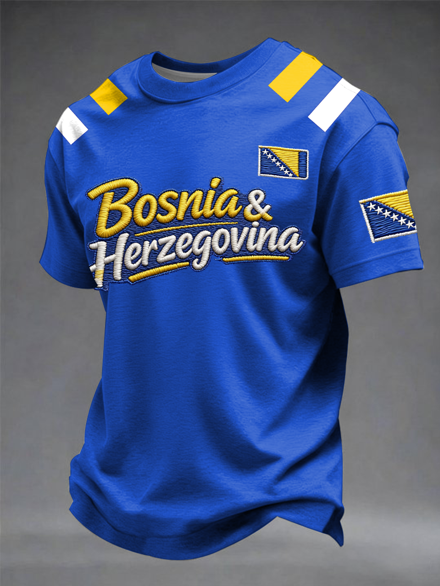 T-shirt manches courtes pour hommes, motif Bosnia ZMAJEVI, amoureux du football