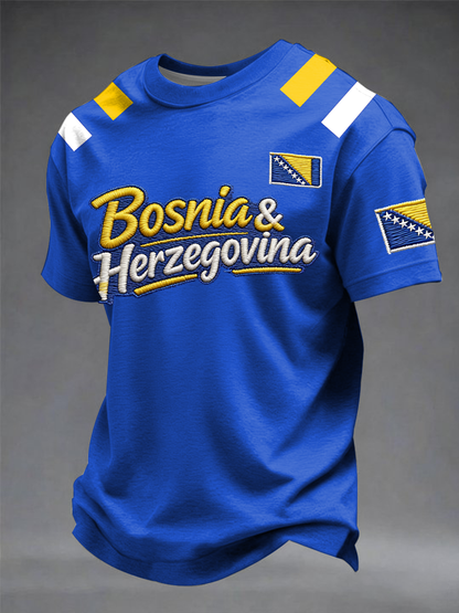 T-shirt manches courtes pour hommes, motif Bosnia ZMAJEVI, amoureux du football
