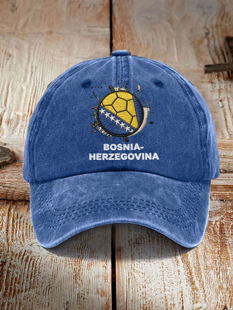 Chapeau imprimé unisexe Bosnia ZMAJEVI pour les amateurs de football