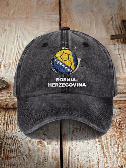 Chapeau imprimé unisexe Bosnia ZMAJEVI pour les amateurs de football