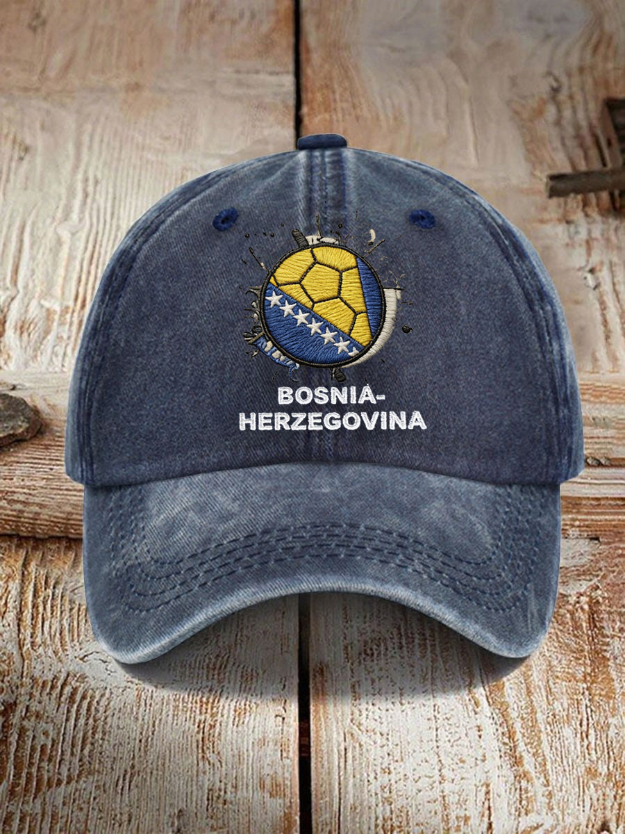Chapeau imprimé unisexe Bosnia ZMAJEVI pour les amateurs de football
