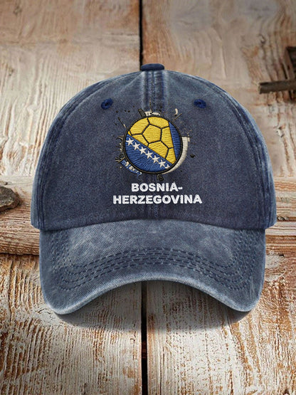 Chapeau imprimé unisexe Bosnia ZMAJEVI pour les amateurs de football