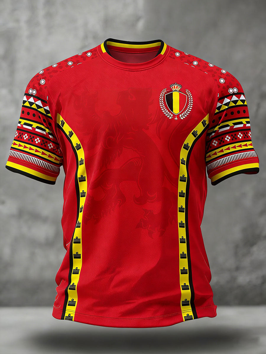 T-shirt imprimé Belguim Football Lover pour homme