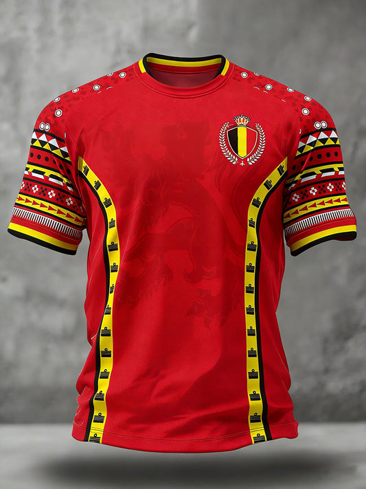 T-shirt imprimé Belguim Football Lover pour homme