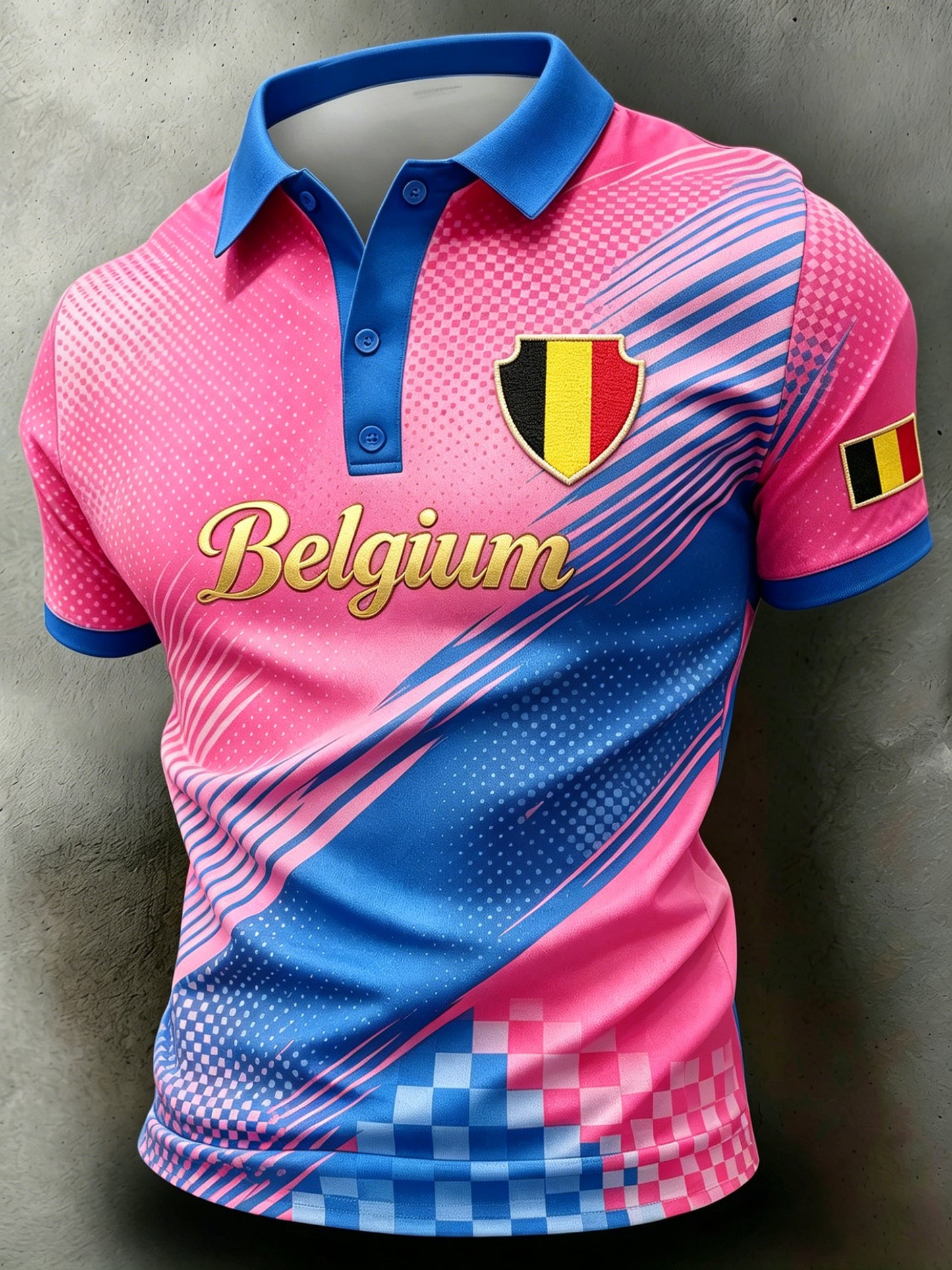 Match de football belge pour homme Cheering Art Print Fan Polo