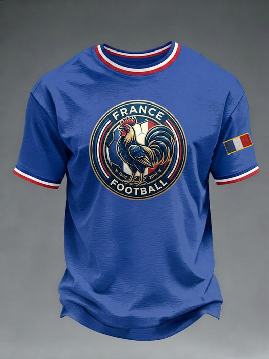 T-shirt imprimé football français pour hommes
