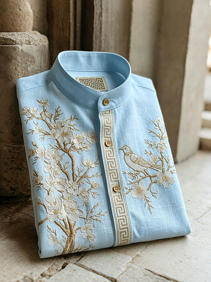 Chemises à manches courtes pour hommes, motif plantes et fleurs, pour les vacances