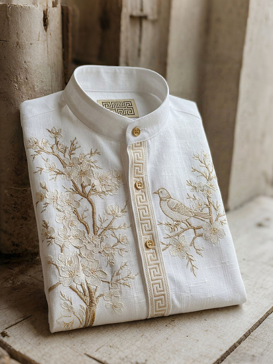 Chemises à manches courtes pour hommes, motif plantes et fleurs, pour les vacances