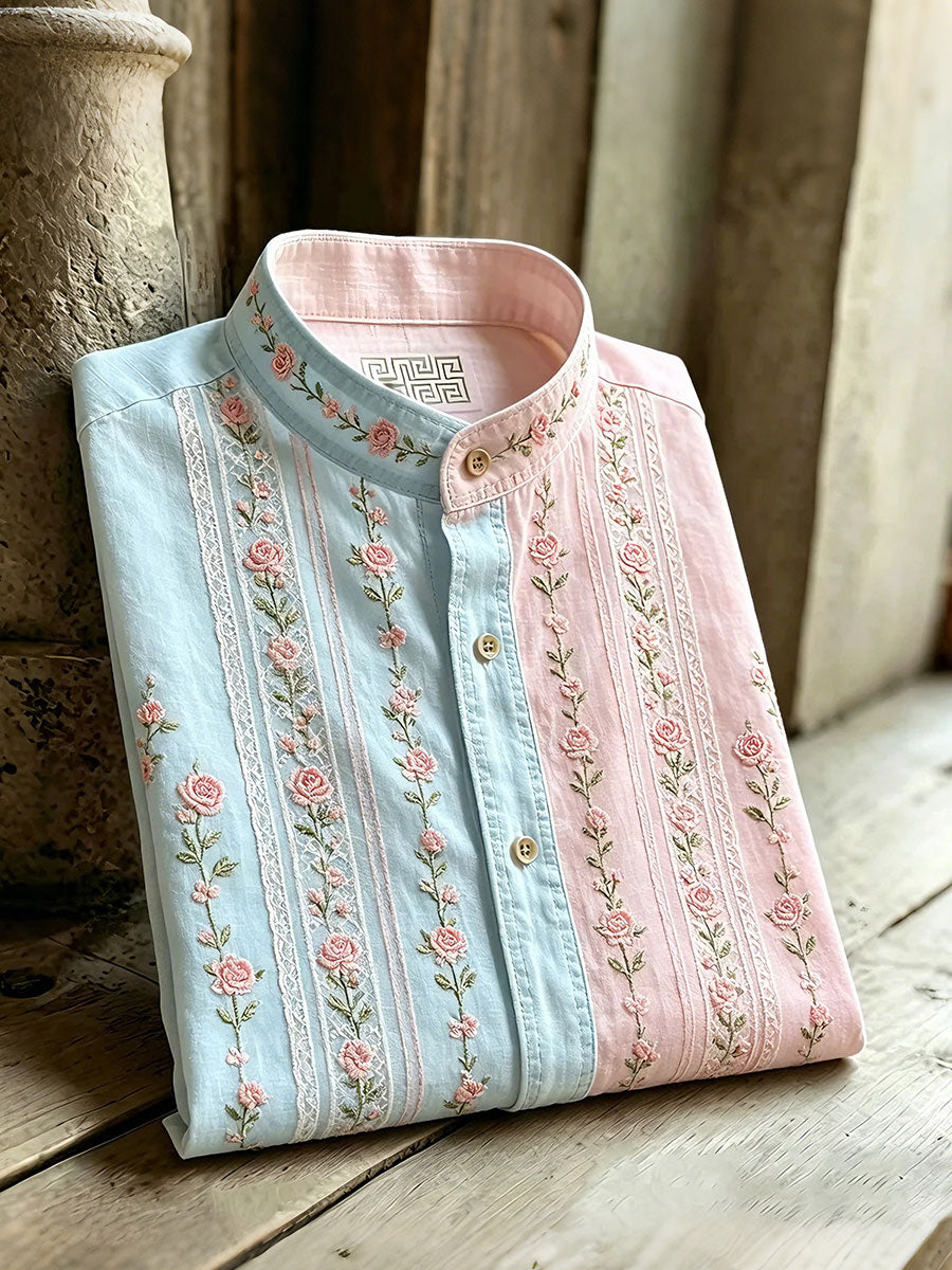 Chemises à manches courtes pour hommes, motif plantes et fleurs, pour les vacances