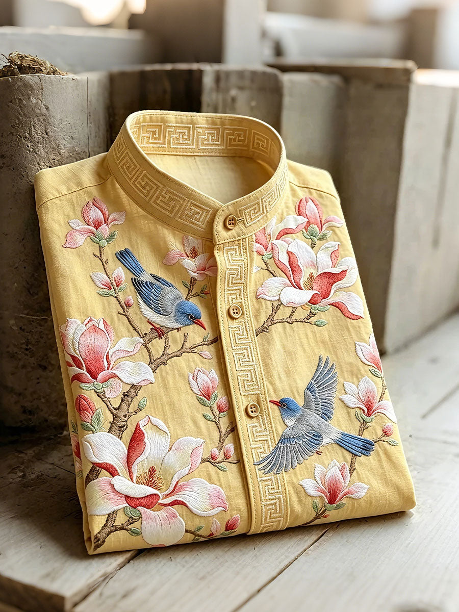 Chemises à manches courtes pour hommes, motif plantes et fleurs, pour les vacances