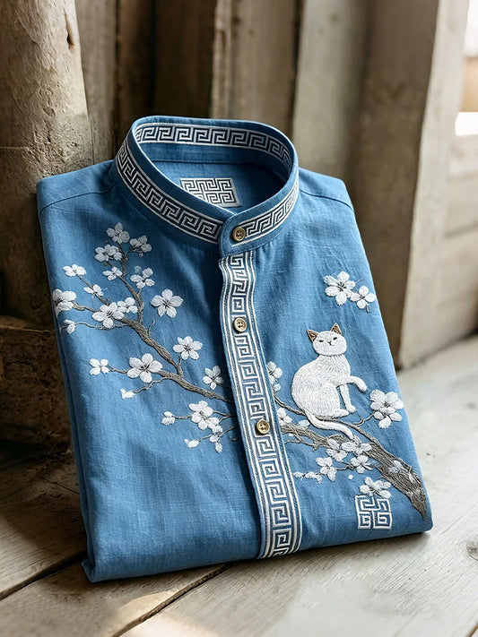 Chemises à manches courtes pour hommes, motif plantes et fleurs, pour les vacances