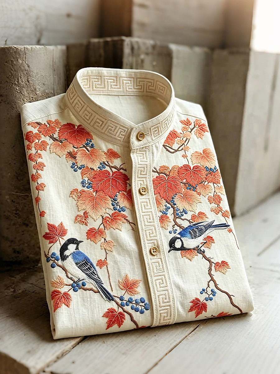 Chemises à manches courtes pour hommes, motif plantes et fleurs, pour les vacances