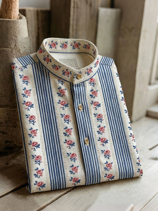 Chemises à manches courtes pour hommes, motif plantes et fleurs, pour les vacances