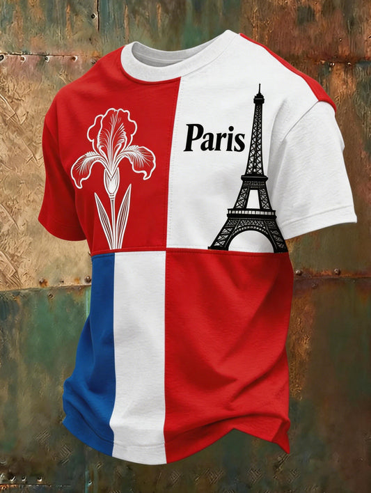 T-shirt avec impression artistique pour encourager l’équipe masculine du Paris Saint-Germain lors d’un match de football