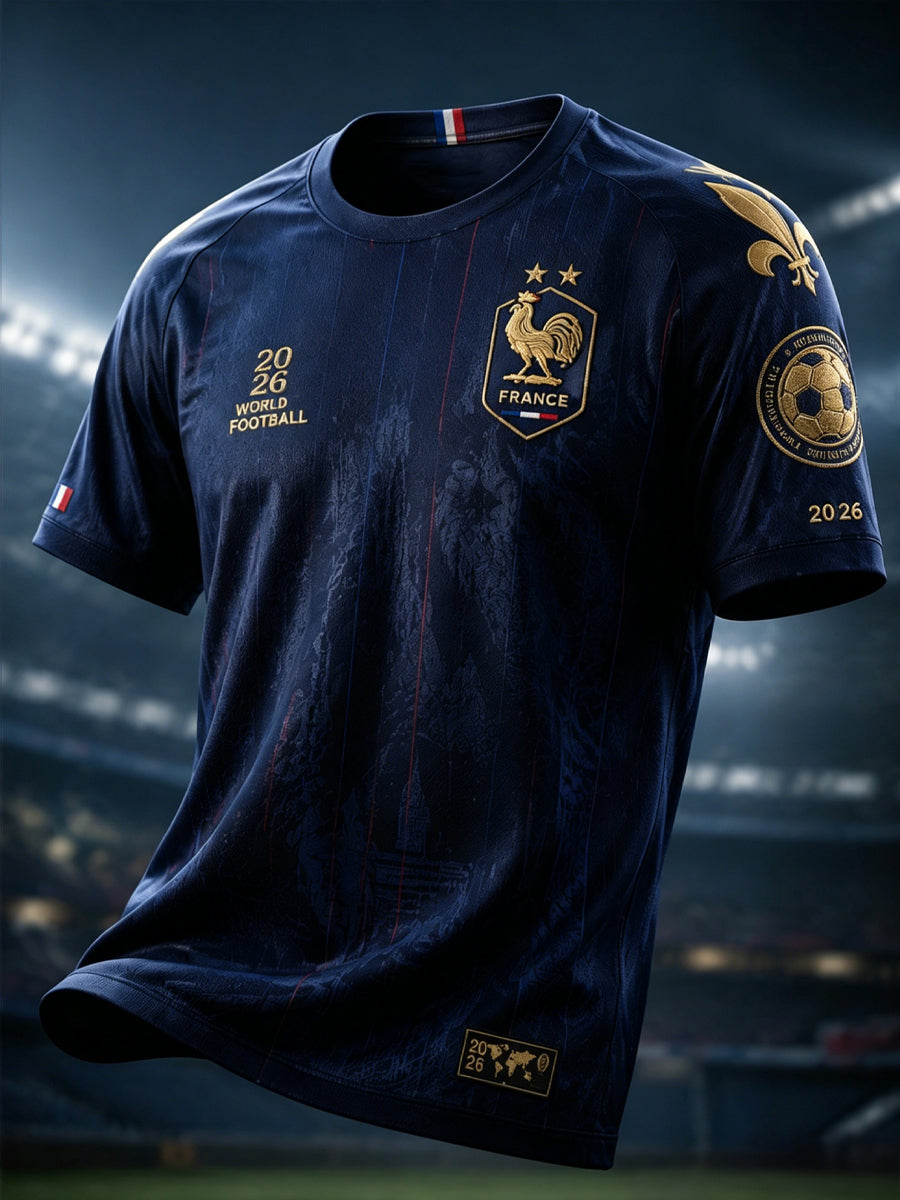 Maillot de football décontracté Retro France 2026 pour les fans