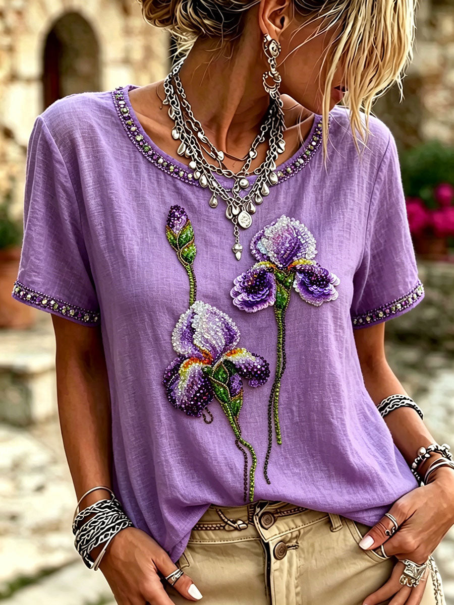 Hauts floraux violets pour la Journée mondiale de la lutte contre la maladie d’Alzheimer