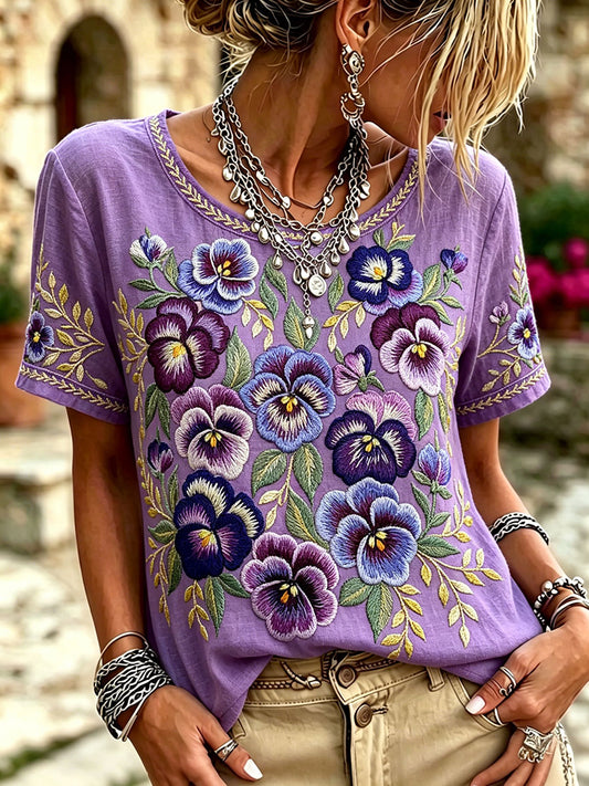 Hauts floraux violets pour la Journée mondiale de la lutte contre la maladie d’Alzheimer