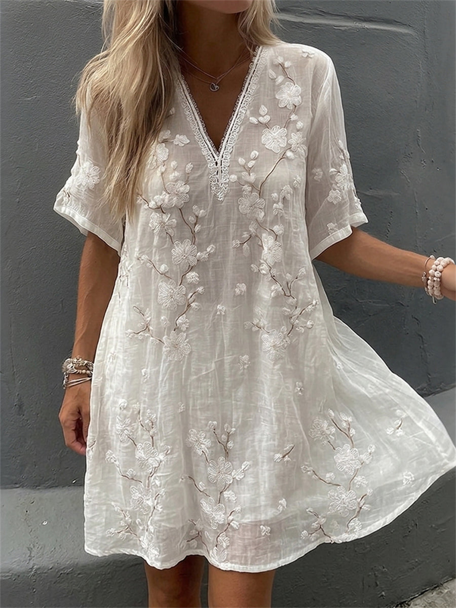 Femme Classy Almond Blossom Art Print Flowy Mini robe