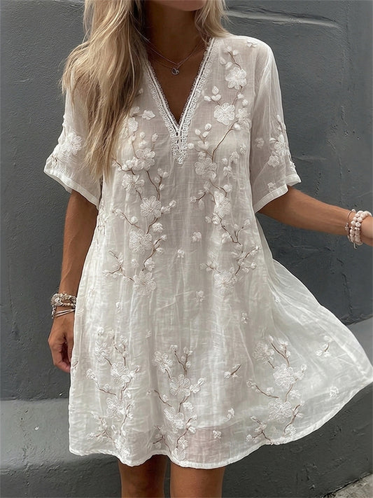 Femme Classy Almond Blossom Art Print Flowy Mini robe