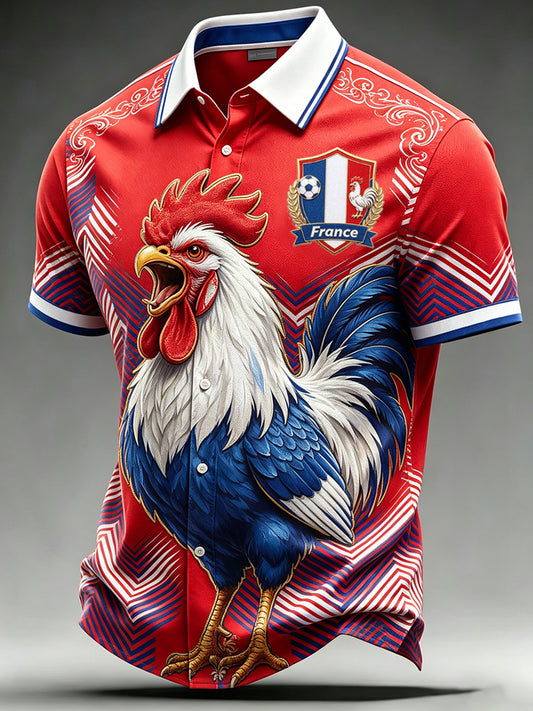 Chemise à manches courtes France Football Homme