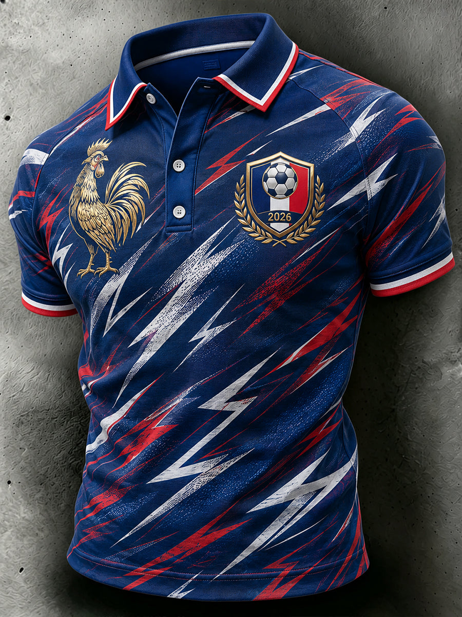 Polo à imprimé France Football pour homme
